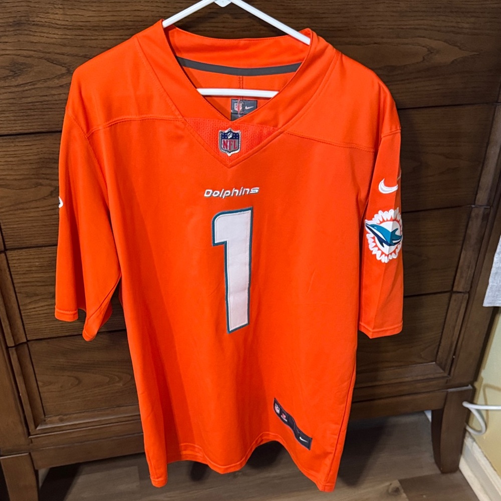EUC NFL Miami Dolphins Nike Football Jersey #1 Tagovailoa